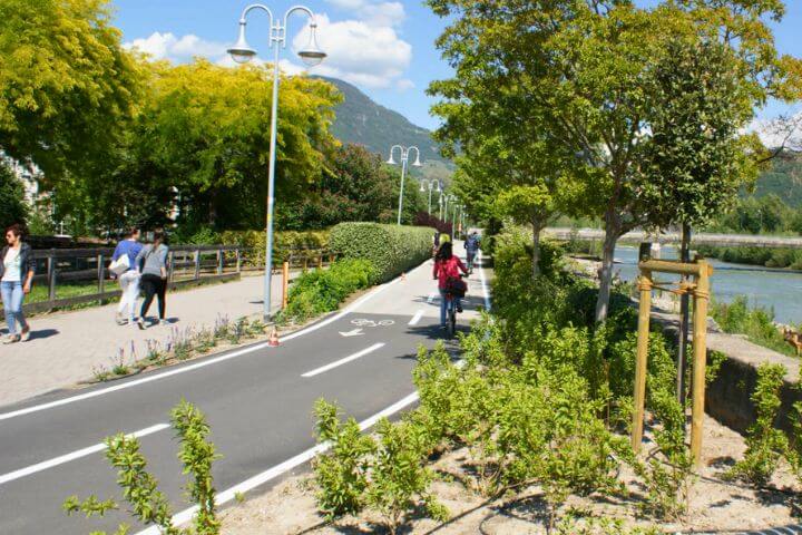 Fahrradweg in Bozen